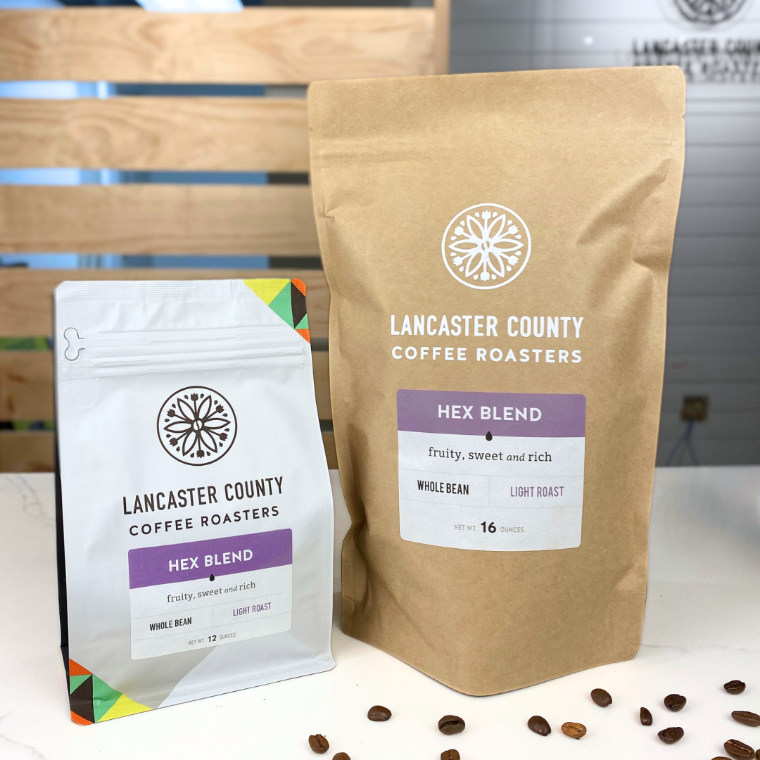 Hex Blend Beans - Fruity, Sweet, and Rich Flavored Amish Coffee - Lancaster County