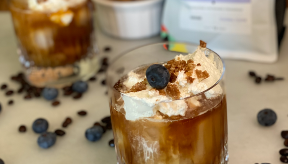 Blueberry Crumble Iced Latte