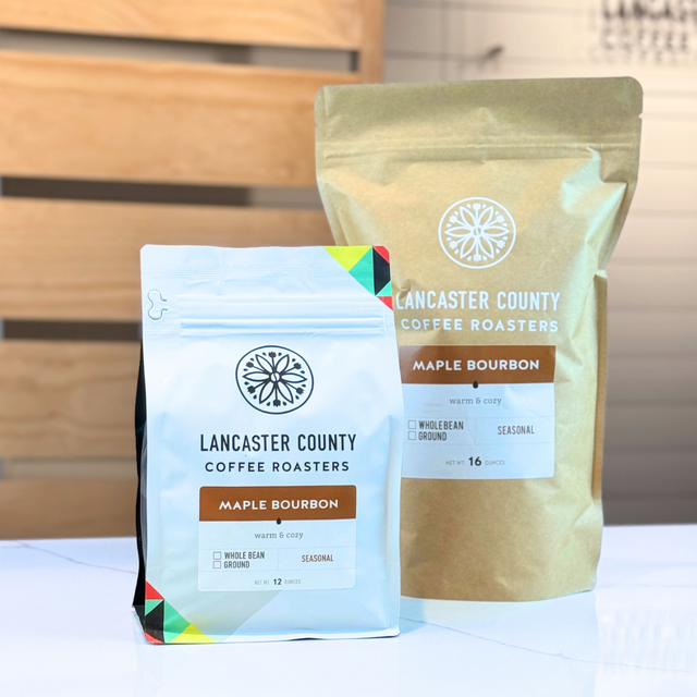 Maple Bourbon Flavored Coffee Bags - Lancaster County Coffee