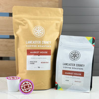 Market House Woodsy and Slightly Smokey Coffee Bags and KCups- Lancaster County 