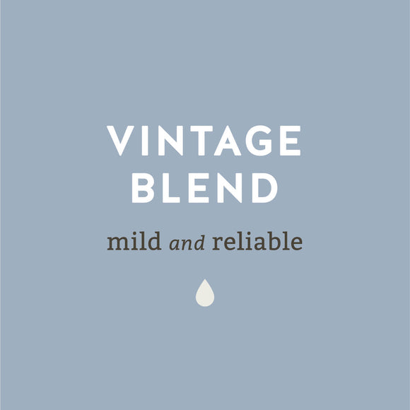 Vintage Blend mild and reliable label.